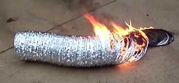 burning dryer vent